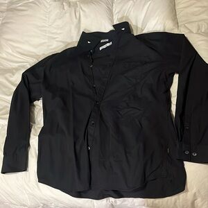 Calvin Klein XL 100% stretch cotton button up dress shirt